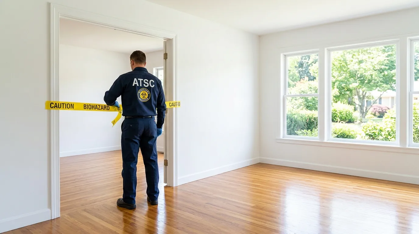 Certified biohazard cleanup crew performing Decomposition Cleanup in Lynchburg